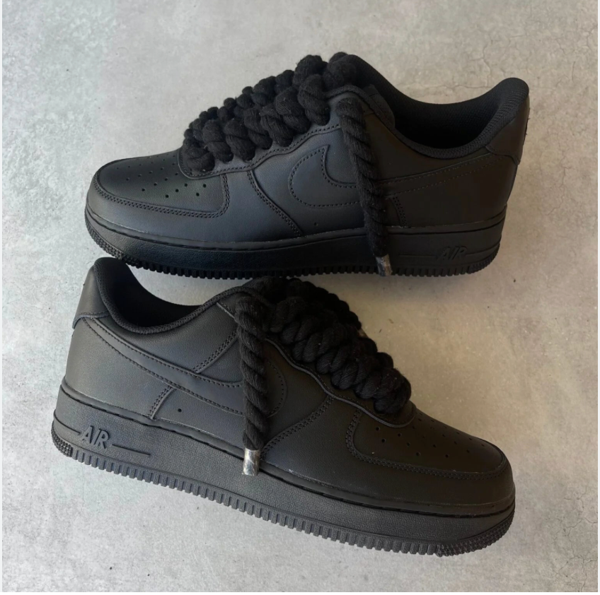 Nk Air Force 1 Black Rope Laces