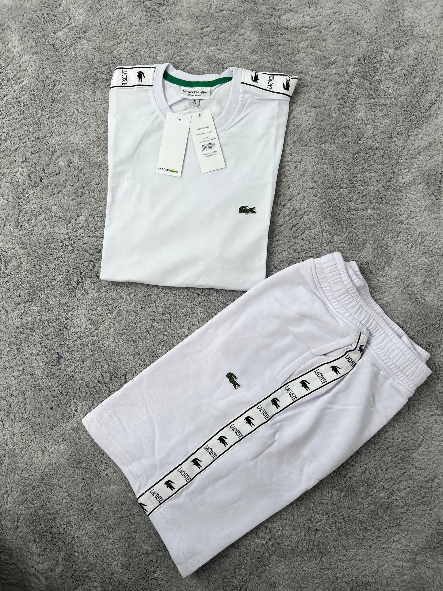 Conjunto Corto Lacoste White