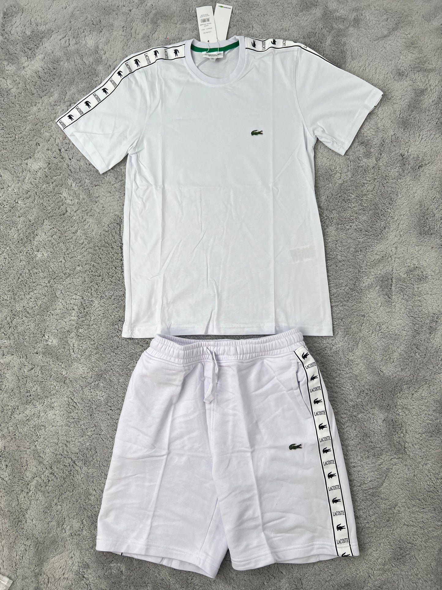 Conjunto Corto Lacoste White