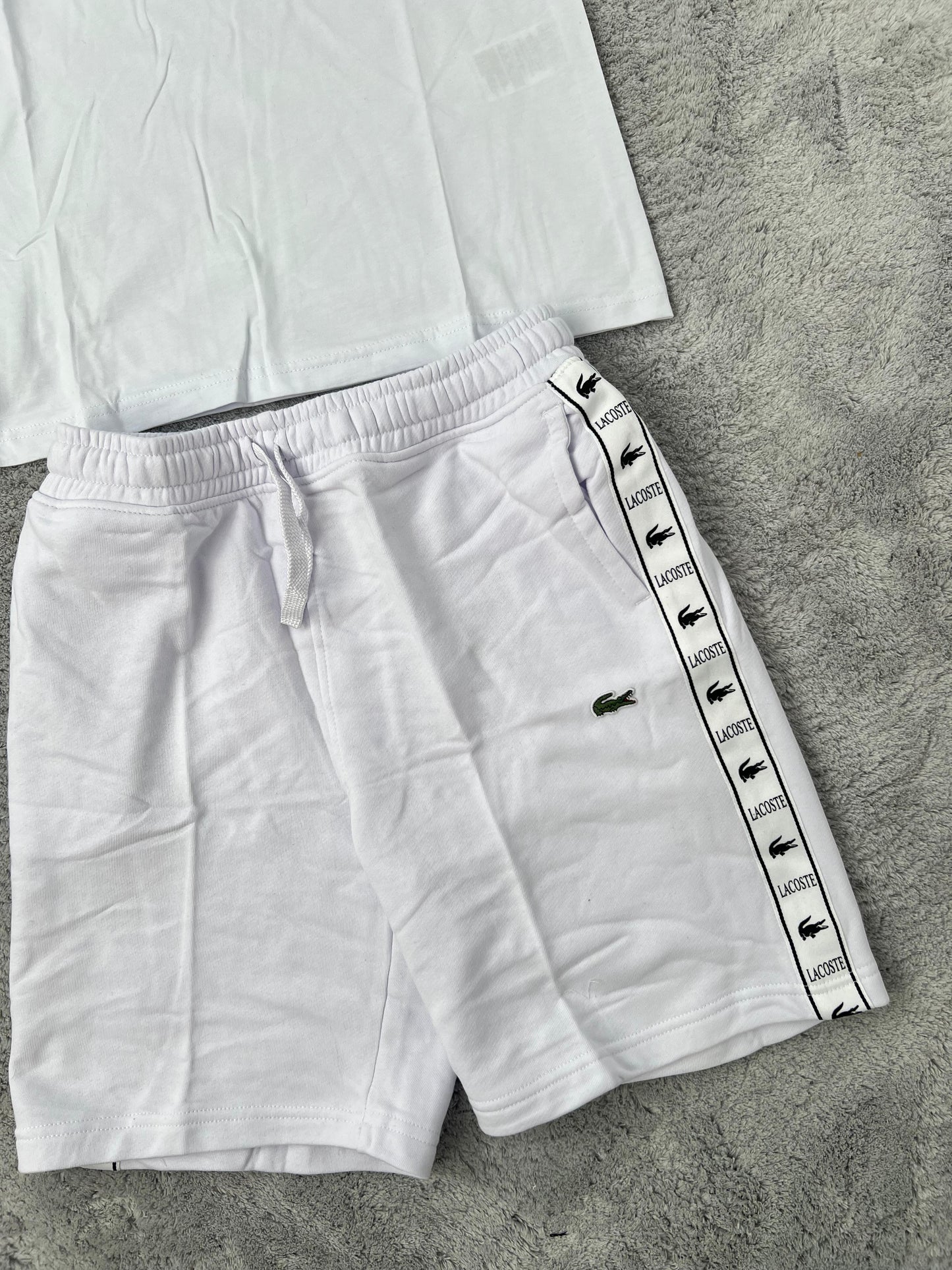 Conjunto Corto Lacoste White