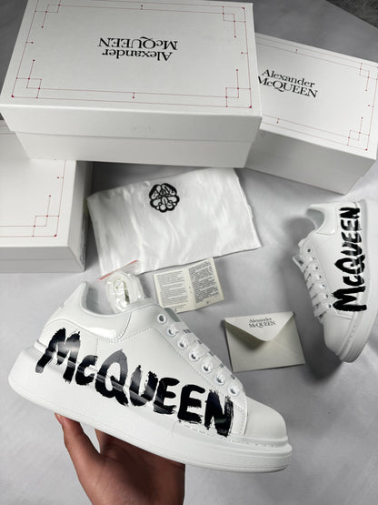 Alexander McQueen White Graffiti