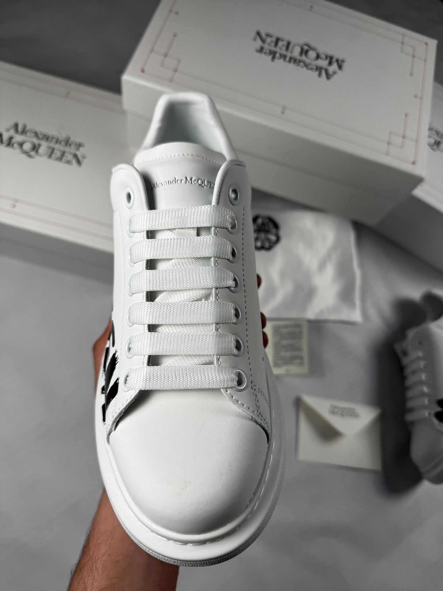Alexander McQueen White Graffiti