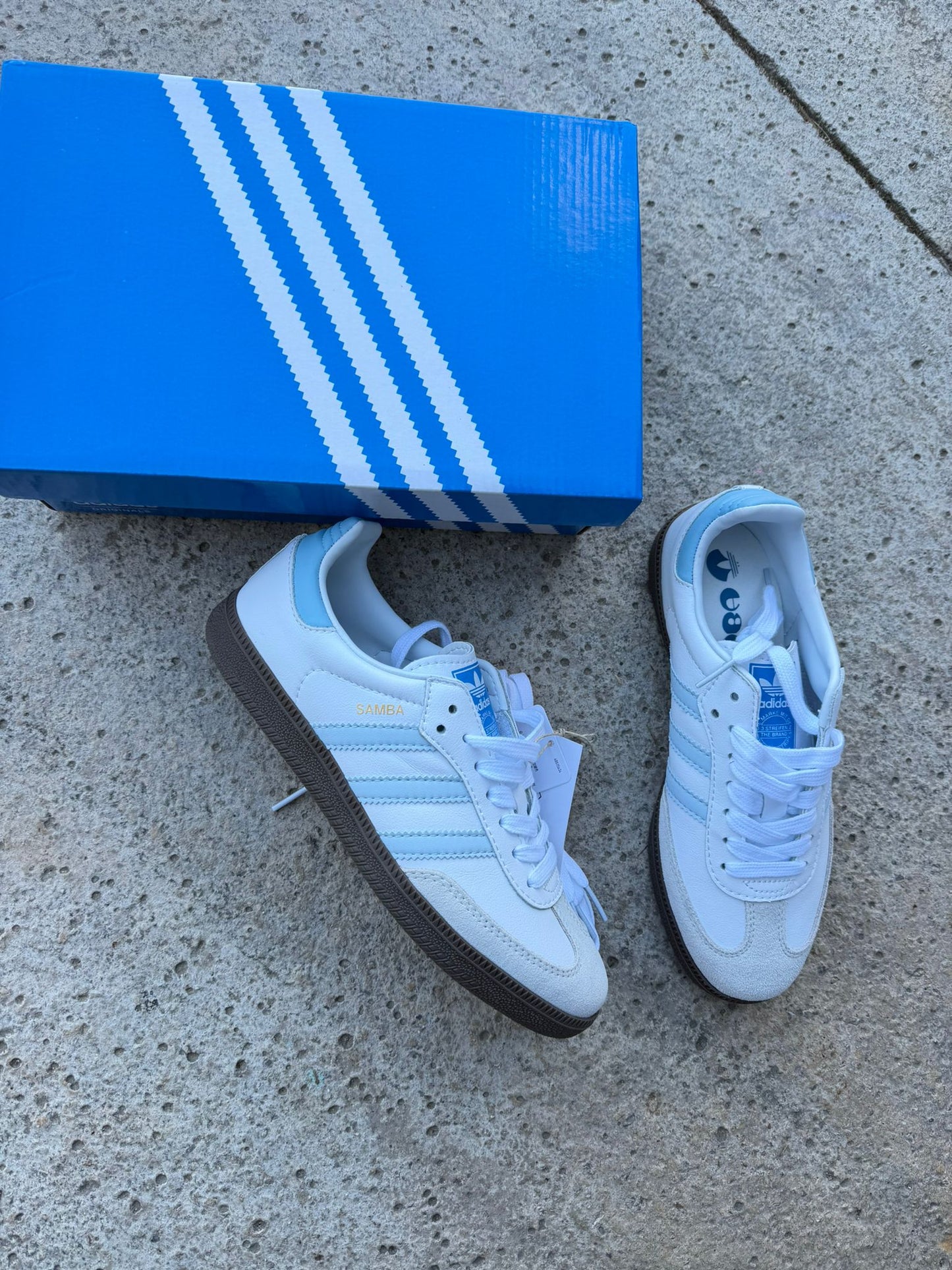 Adidas Samba White Blue