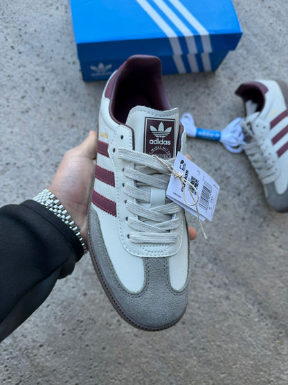 Adidas Samba White Vinotinto