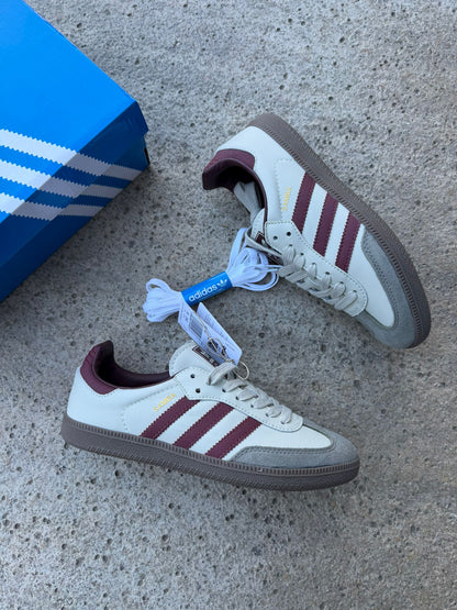Adidas Samba White Vinotinto