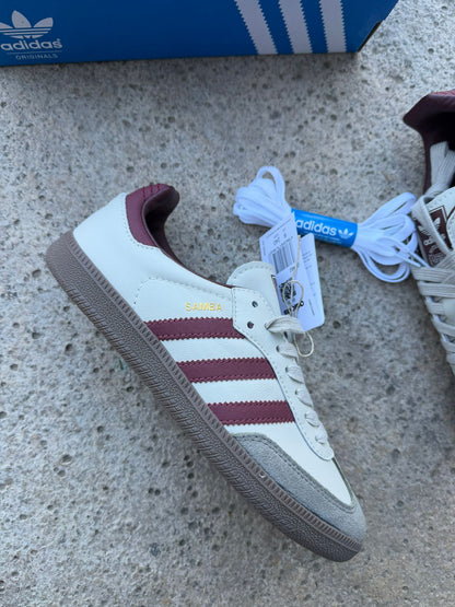Adidas Samba White Vinotinto