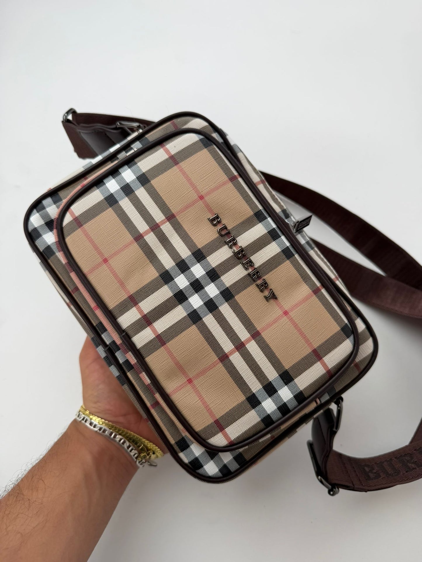 Bolso Burberry Crossbody Check Beige