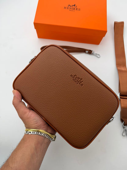 Bolsa Hermès Messenger Cuero Gold