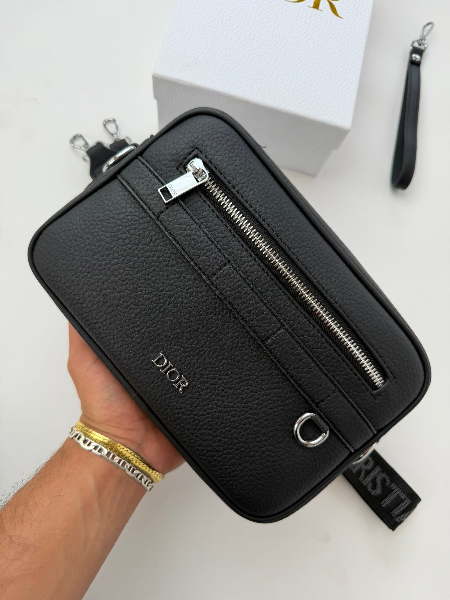 Bolsa Dior Messenger Cuero Negro