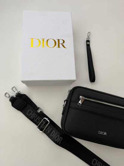 Bolsa Dior Messenger Cuero Negro